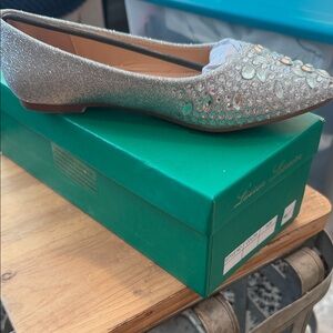 Lauren Lorraine Sparkling Silver Flats